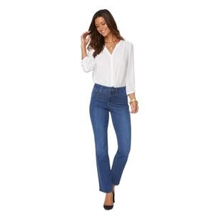 NYDJ - Marilyn Mid Rise Modern Straight Jeans Sz 6